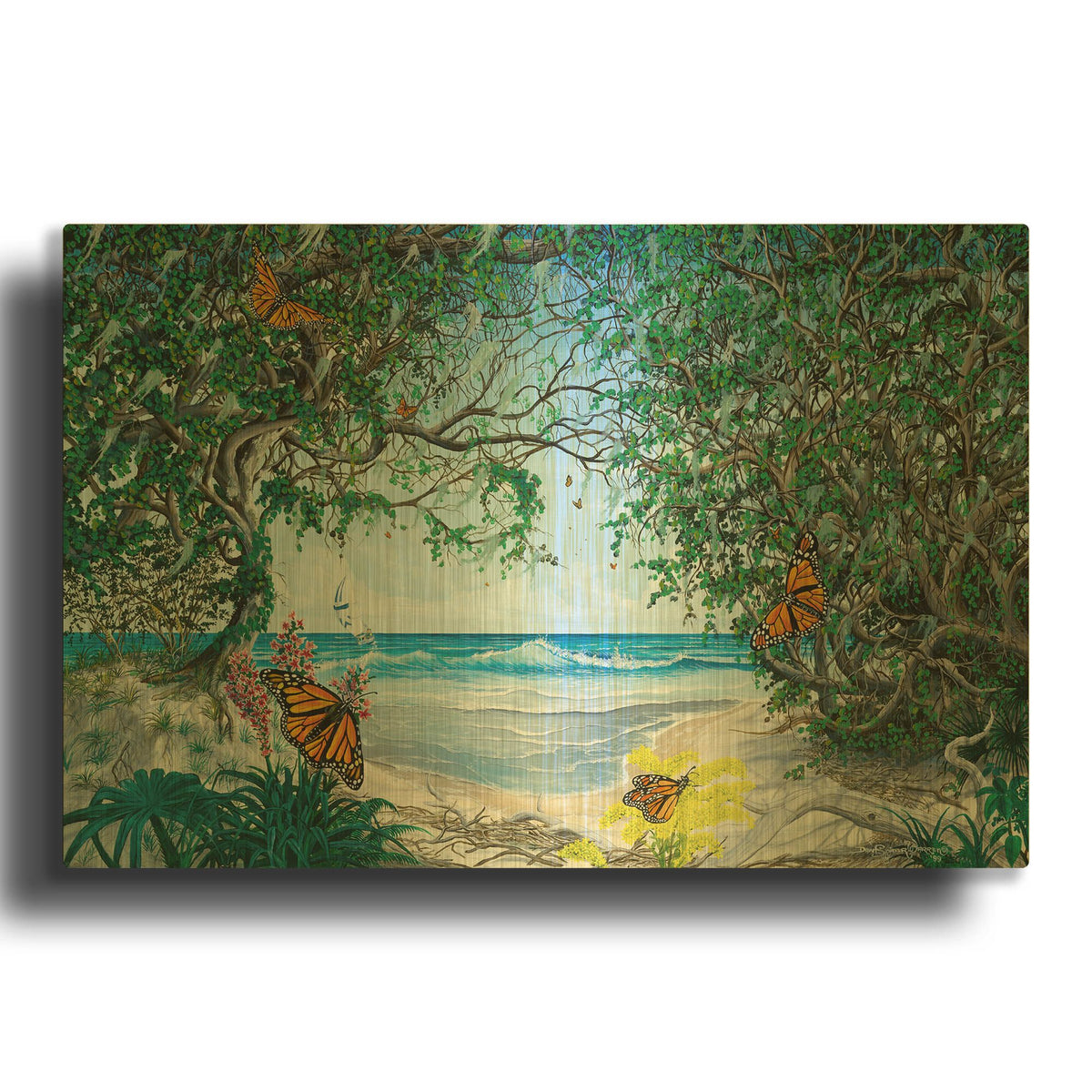 'Invasion Of The Monarchs' By Dann Spider Warren Gold Metal Wall Art
