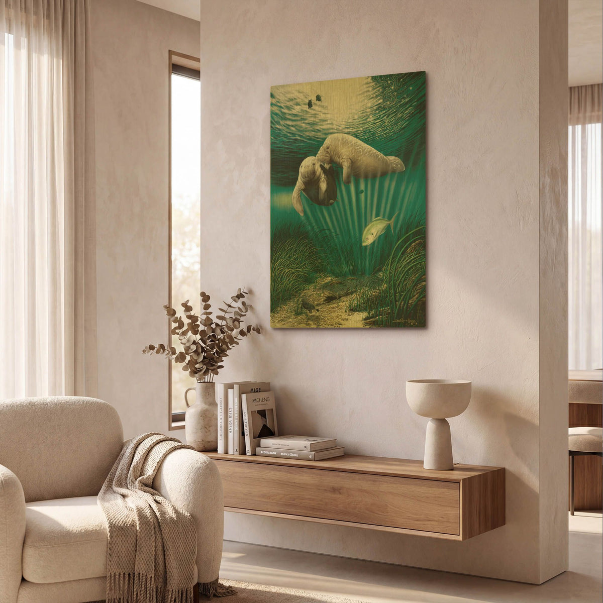 'Lazy Day Romance' By Dann Spider Warren Gold Metal Wall Art