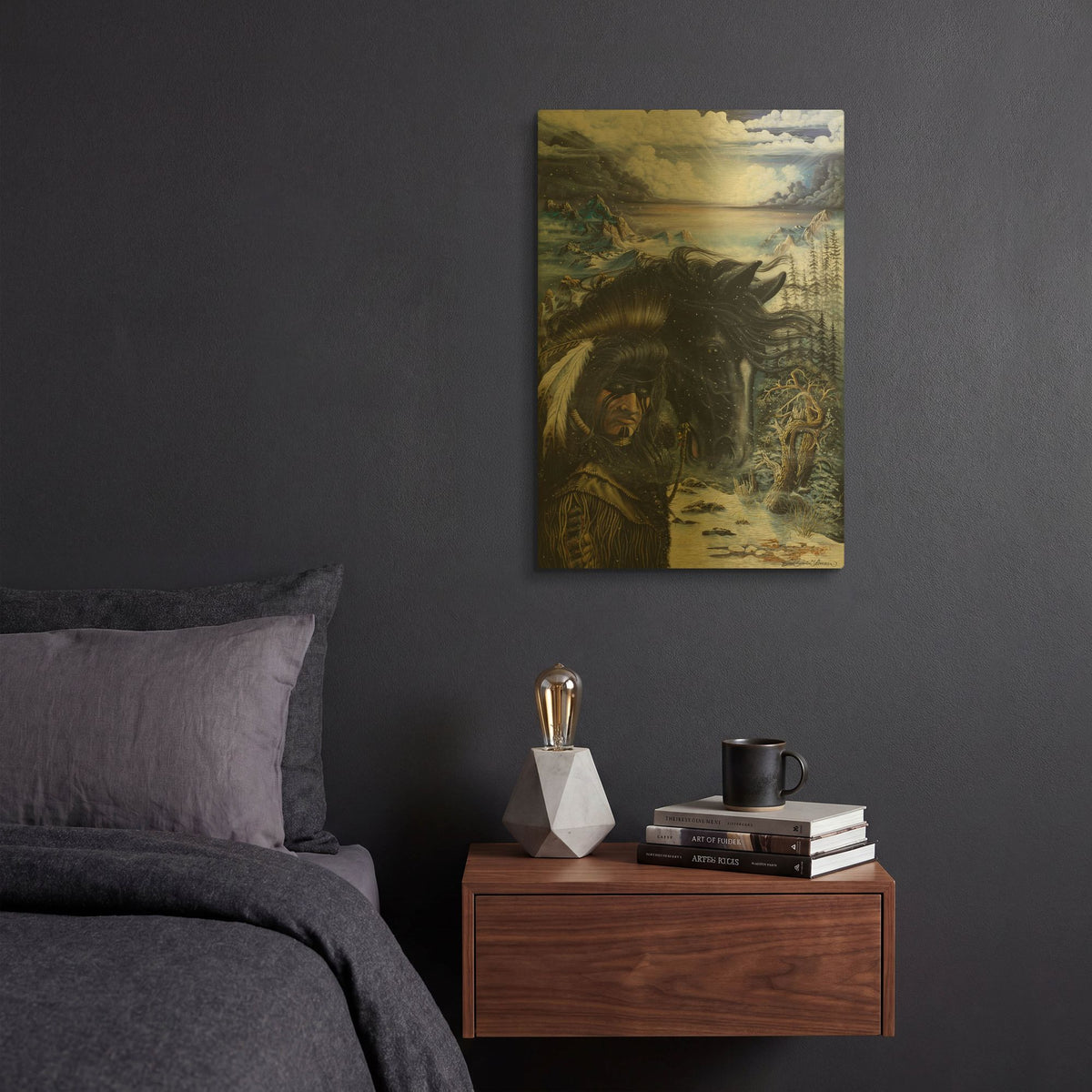 'The Messenger' By Dann Spider Warren Gold Metal Wall Art