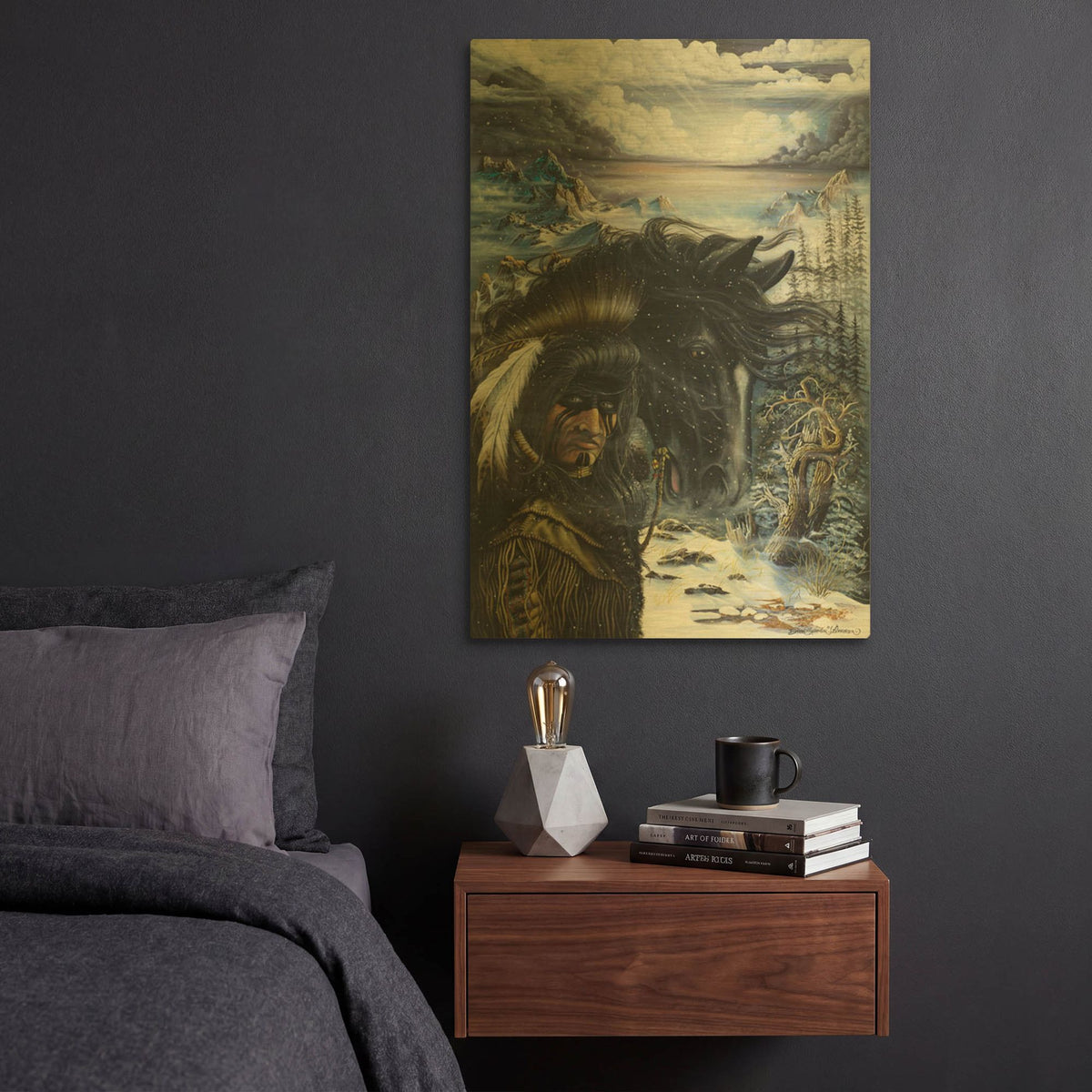 'The Messenger' By Dann Spider Warren Gold Metal Wall Art