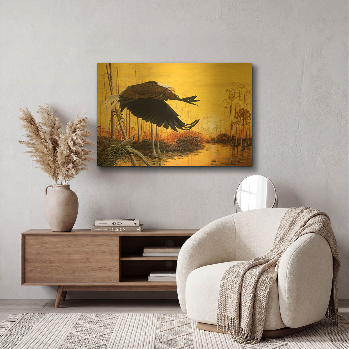 'Majestic Morning' By Dann Spider Warren Gold Metal Wall Art