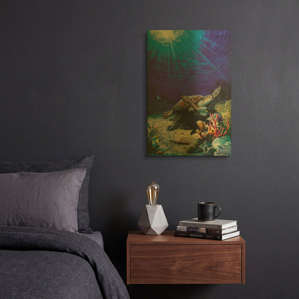 'Soaring The Abyss' By Dann Spider Warren Gold Metal Wall Art