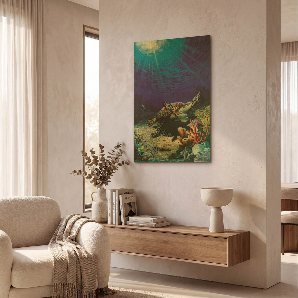 'Soaring The Abyss' By Dann Spider Warren Gold Metal Wall Art