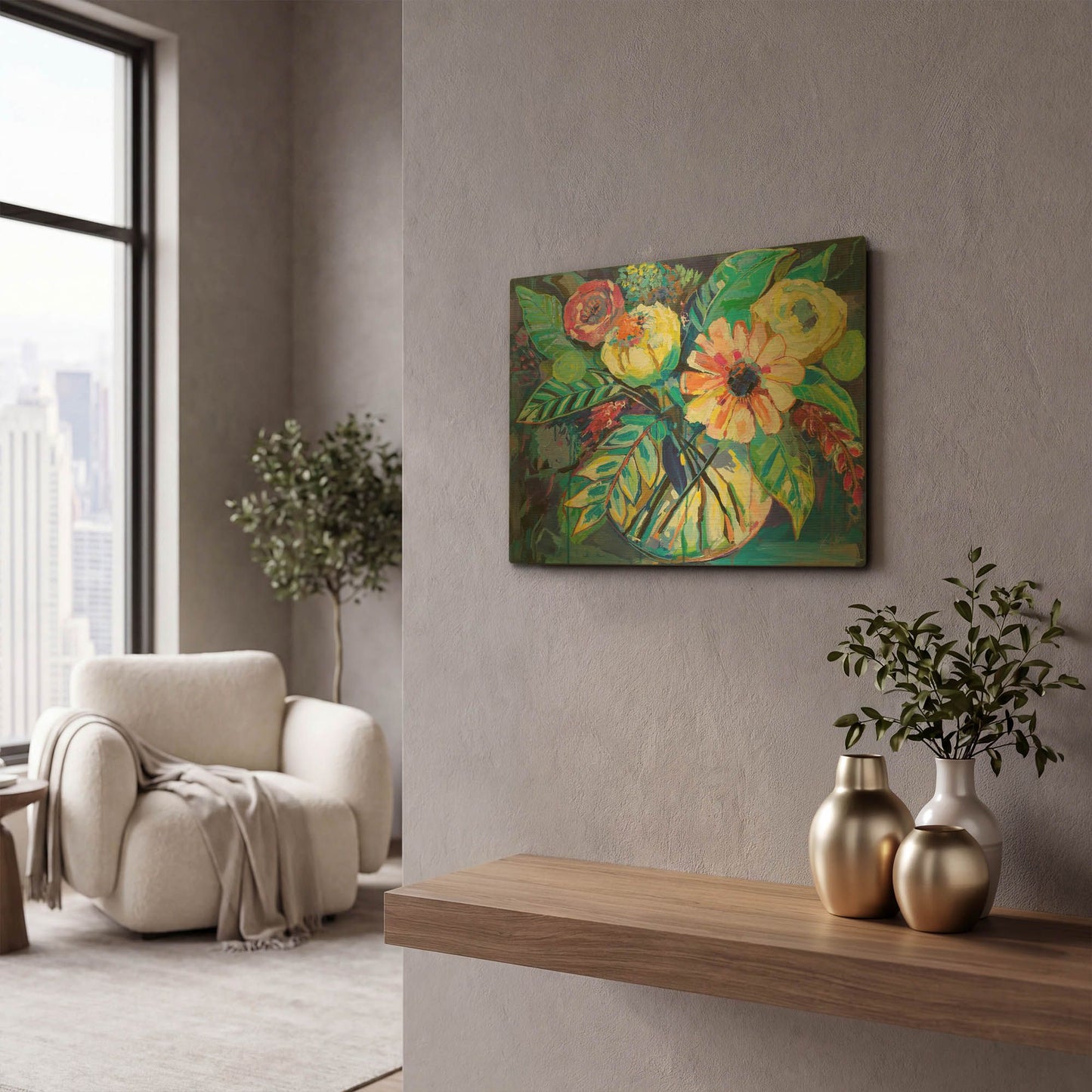 'Happiness' By Jeanette Vertentes Gold Metal Wall Art