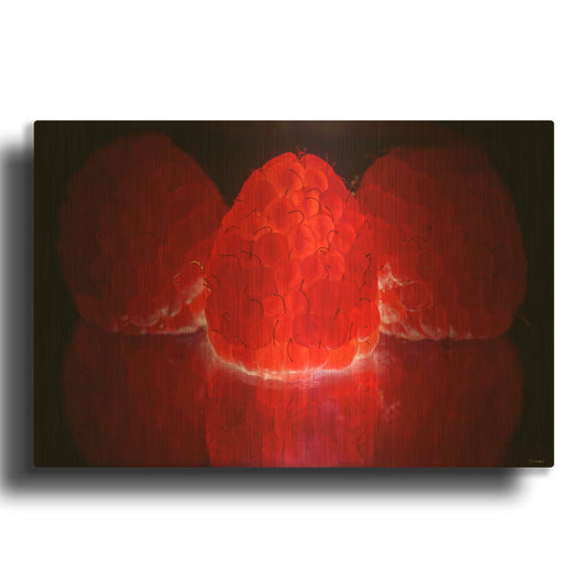 'Fruit Macros 15' By Gordon Semmens Gold Metal Wall Art