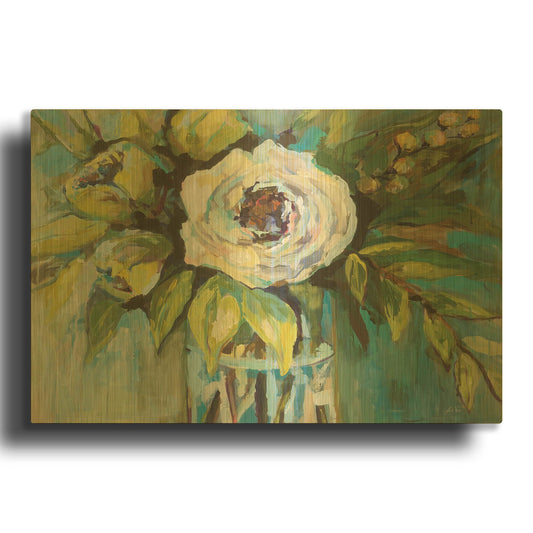 'Aqua Solo' By Jeanette Vertentes Gold Metal Wall Art