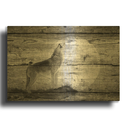 'Woodgrain Antiques 08' By Gordon Semmens Gold Metal Wall Art