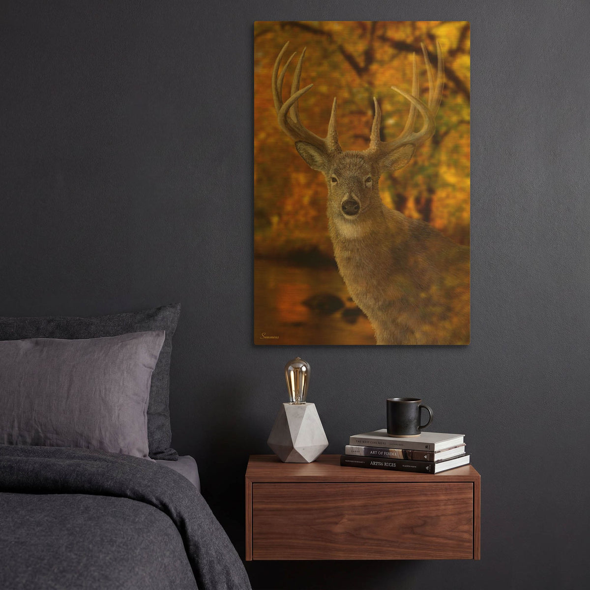 'Autumn Shade' By Gordon Semmens Gold Metal Wall Art