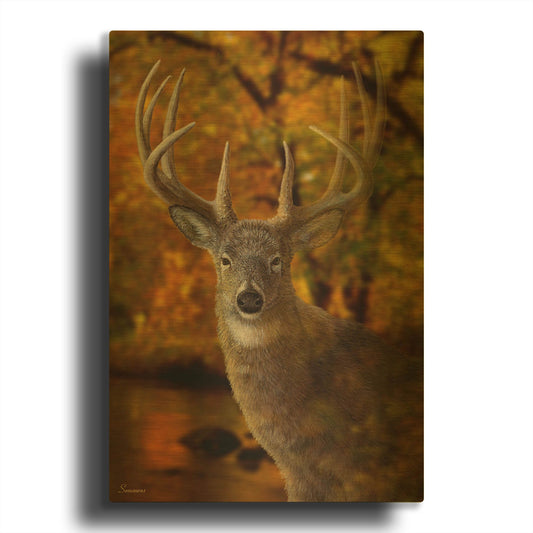 'Autumn Shade' By Gordon Semmens Gold Metal Wall Art