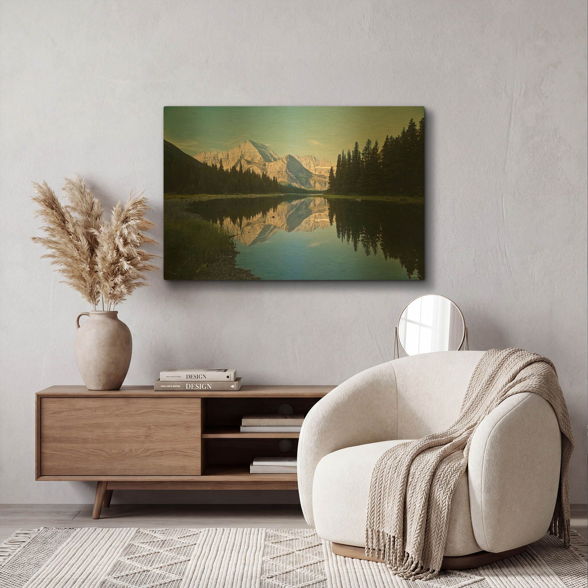 'Glacier Z' By Gordon Semmens Gold Metal Wall Art