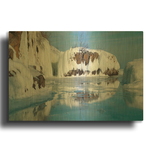 'Lake Superior 29' By Gordon Semmens Gold Metal Wall Art