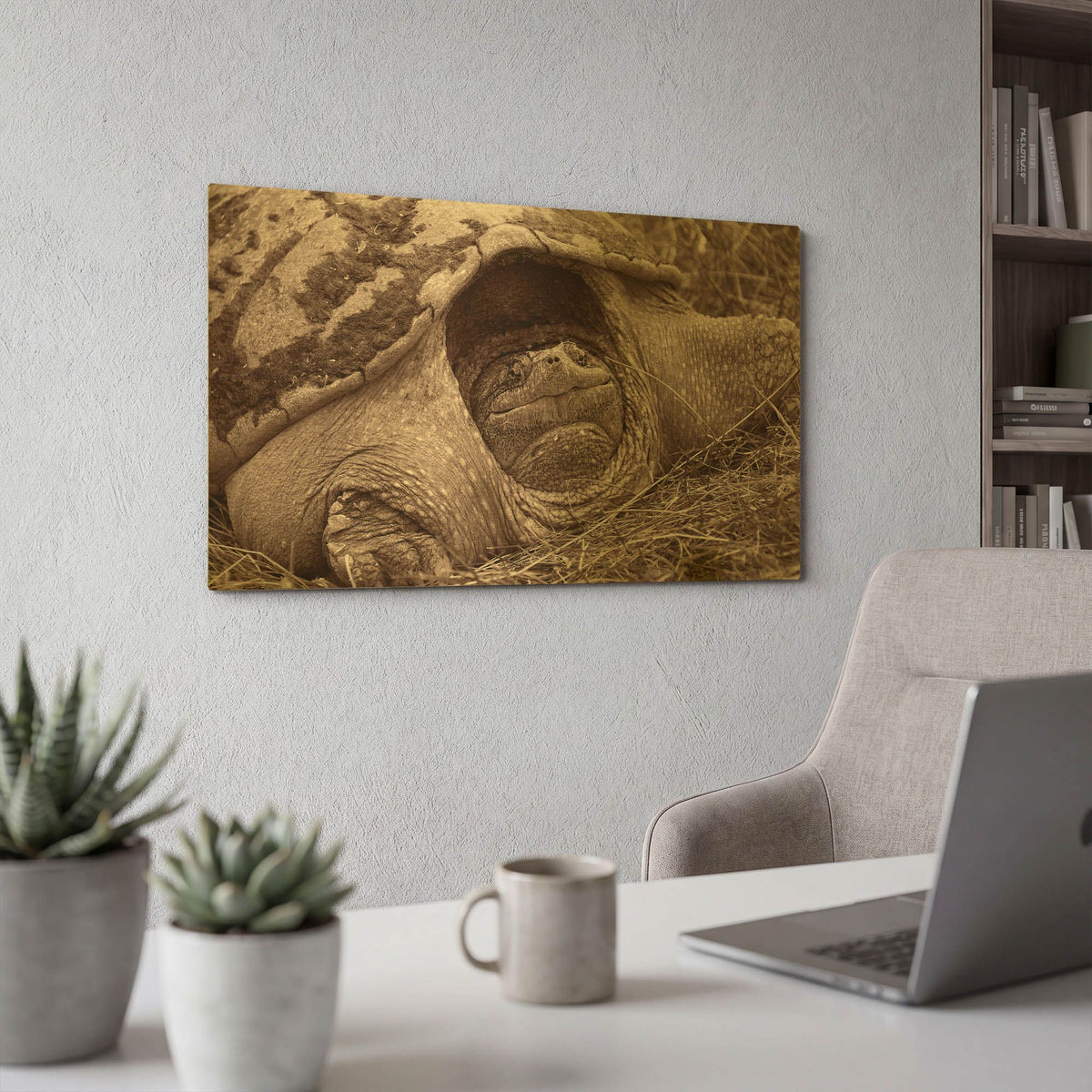 'Buffalo River 11' By Gordon Semmens Gold Metal Wall Art