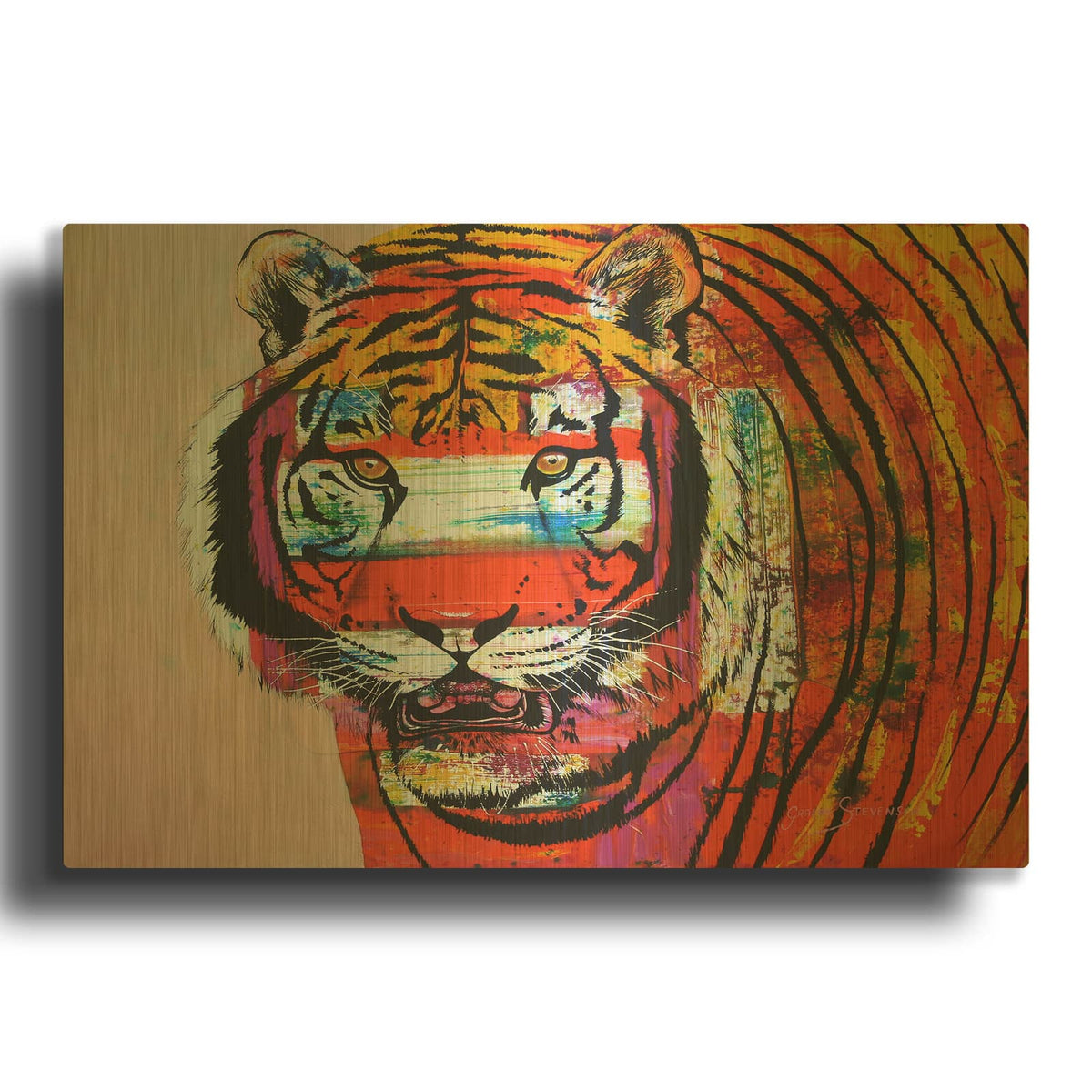 'Burning Bright Eyes' By Graeme Stevenson Gold Metal Wall Art