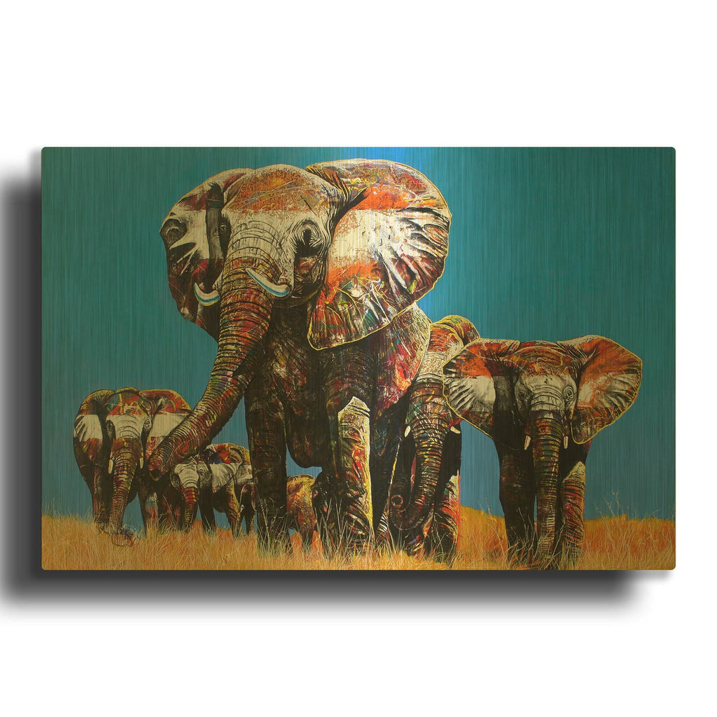 'The Last Of Their Tribe' By Graeme Stevenson Gold Metal Wall Art