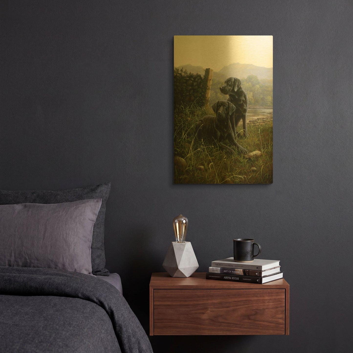 'Country Companions' By John Silver Gold Metal Wall Art