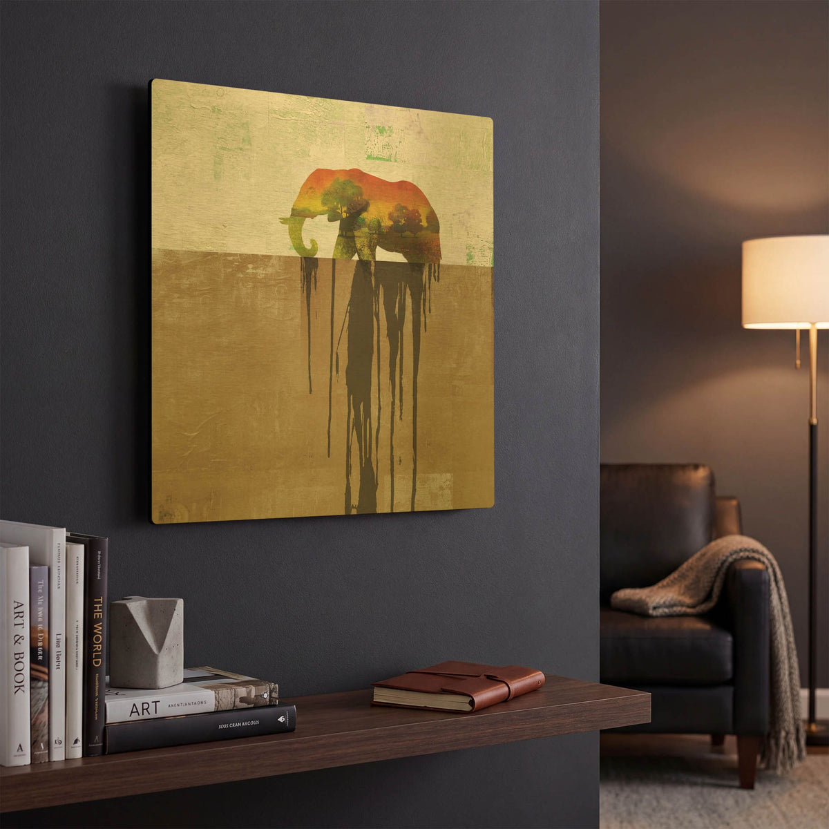 'Dissolve 2' By Greg Simanson Gold Metal Wall Art