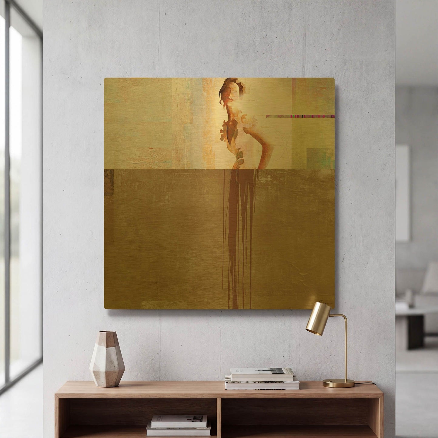 'Dissolve 3' By Greg Simanson Gold Metal Wall Art