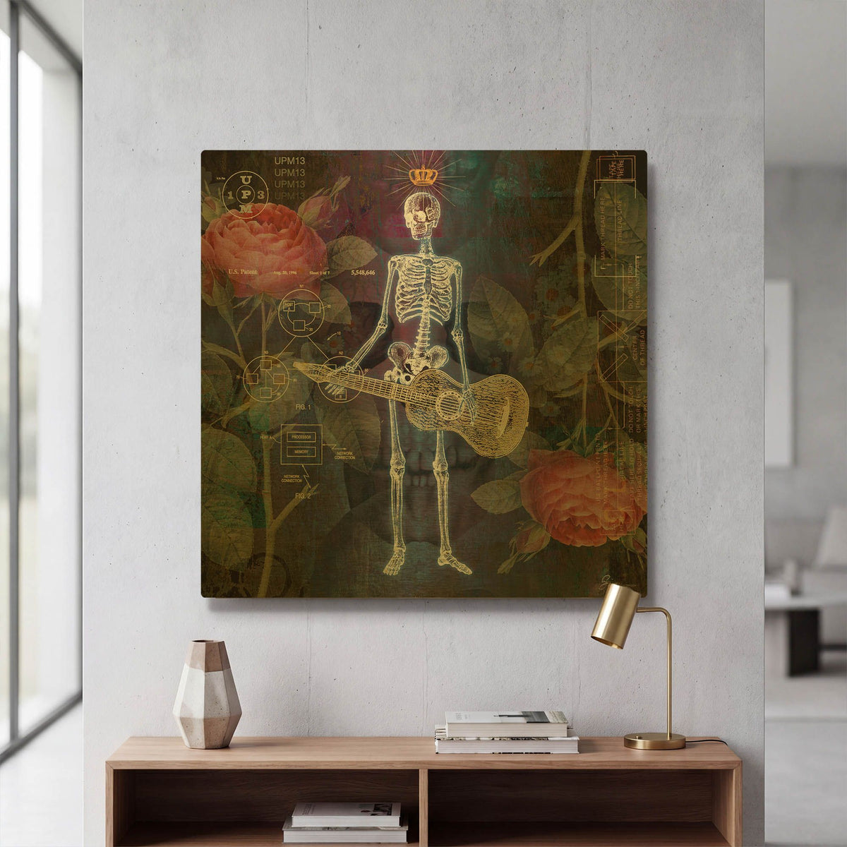 'Pats Mix' By Greg Simanson Gold Metal Wall Art