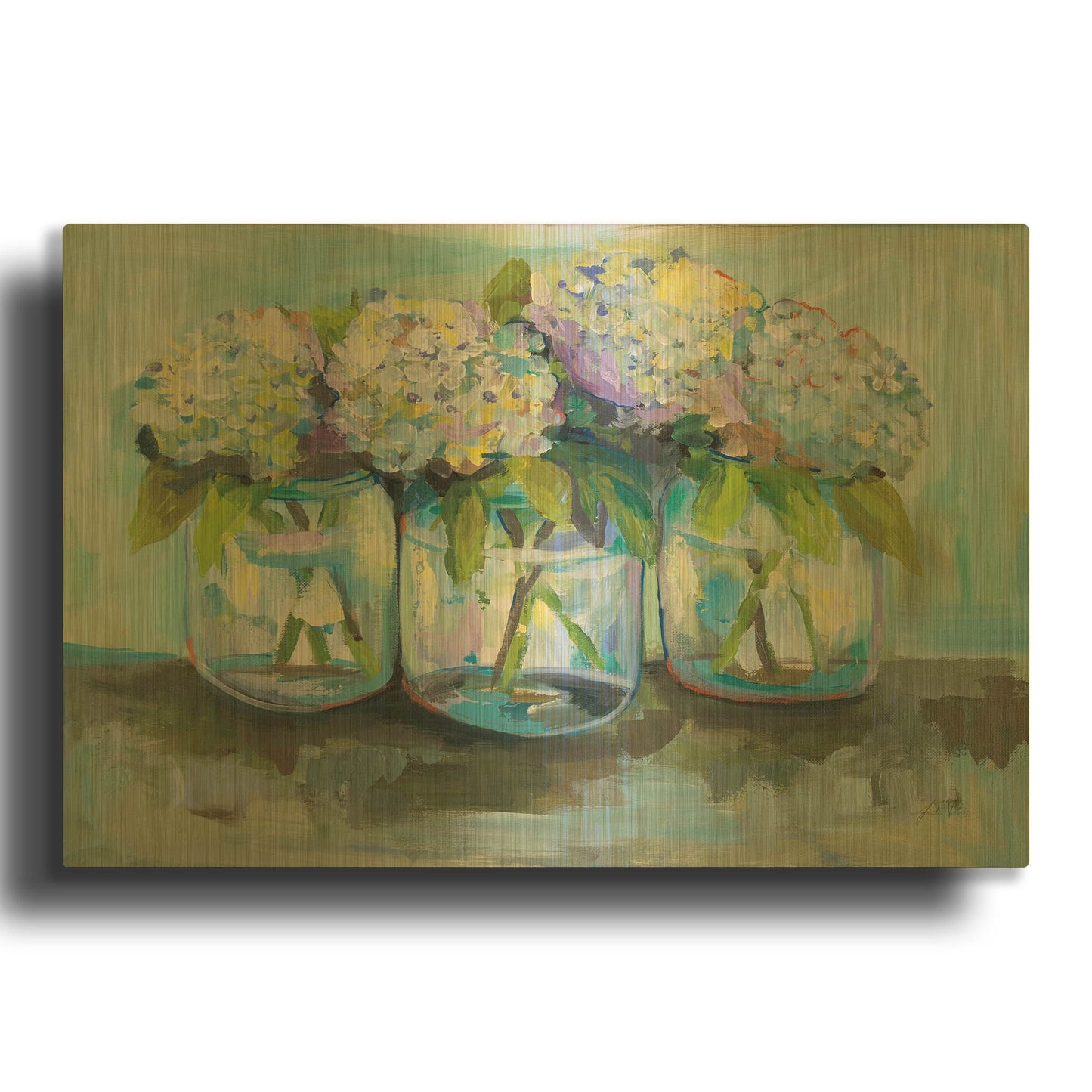 'In a Row' By Jeanette Vertentes Gold Metal Wall Art