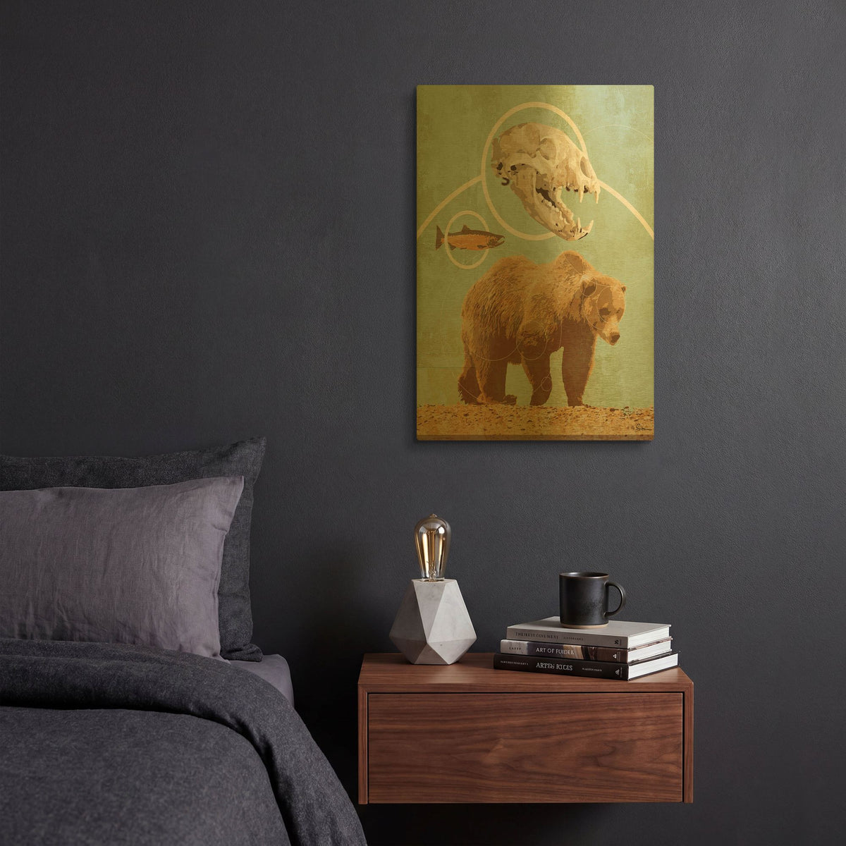 'Bear Country' By Greg Simanson Gold Metal Wall Art