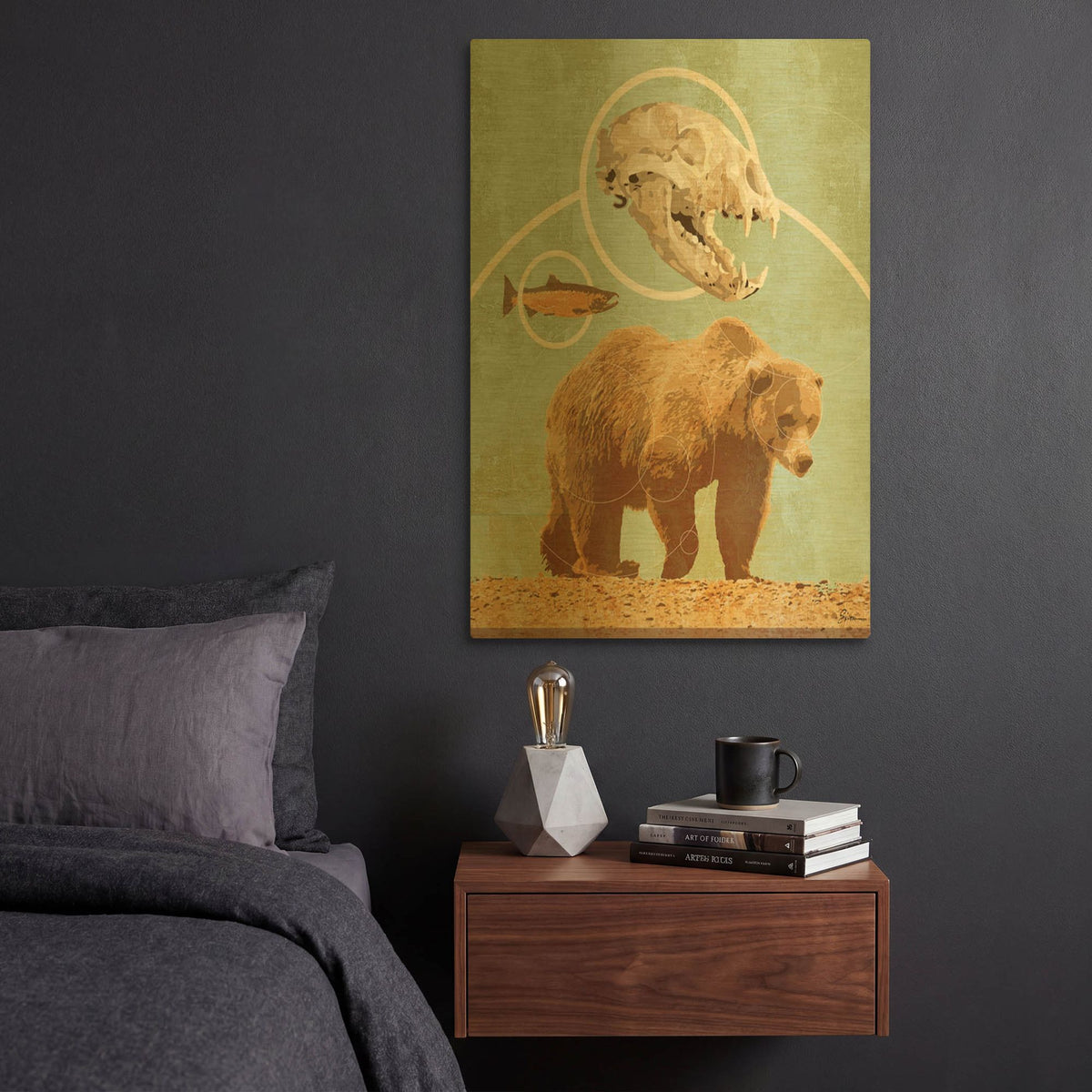 'Bear Country' By Greg Simanson Gold Metal Wall Art