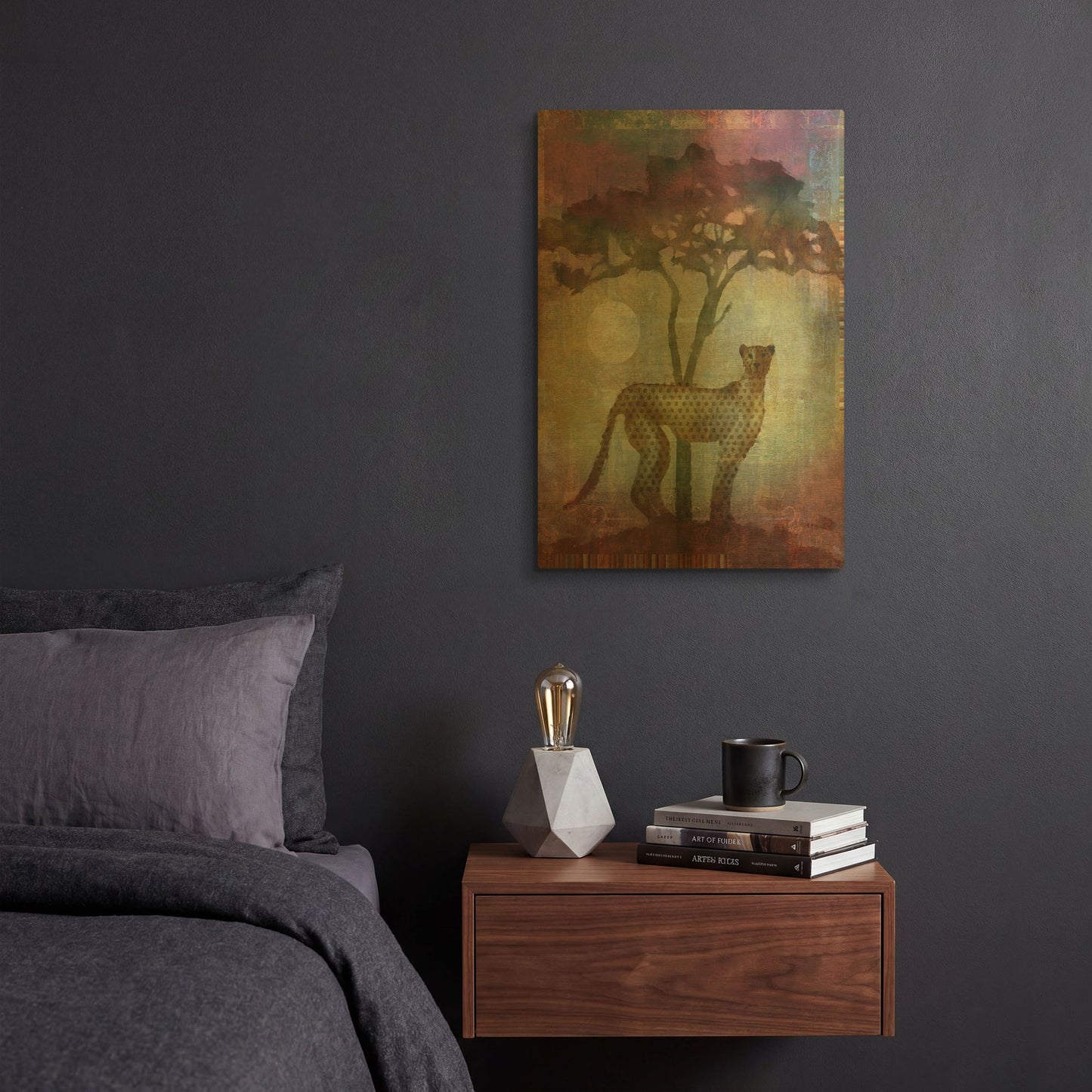 'Africa Cheetah' By Greg Simanson Gold Metal Wall Art