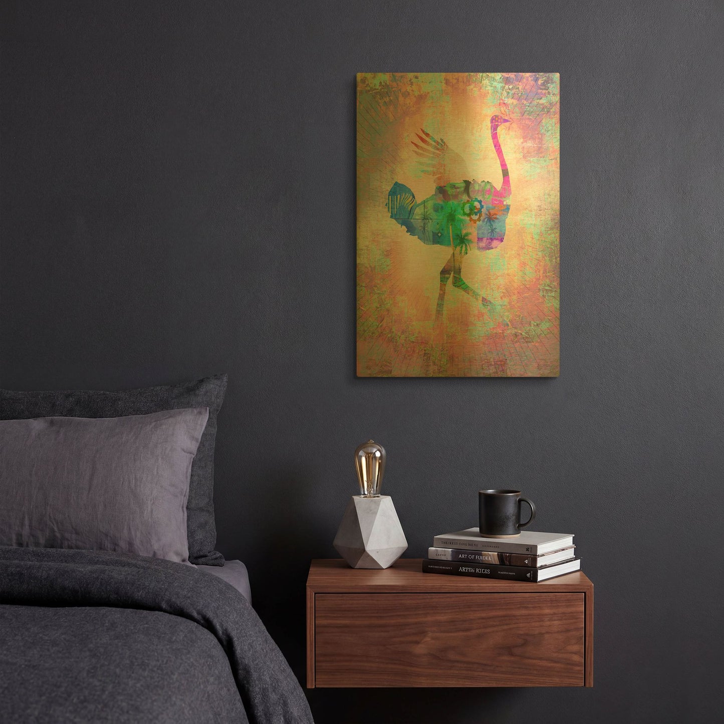 'Birdie' By Greg Simanson Gold Metal Wall Art