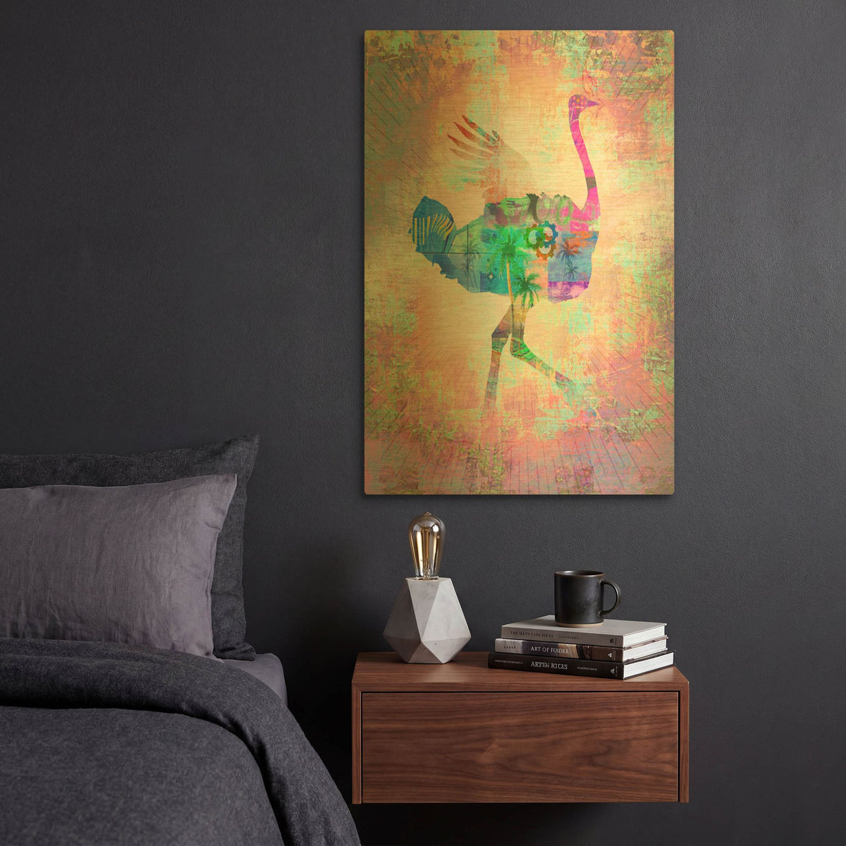 'Birdie' By Greg Simanson Gold Metal Wall Art