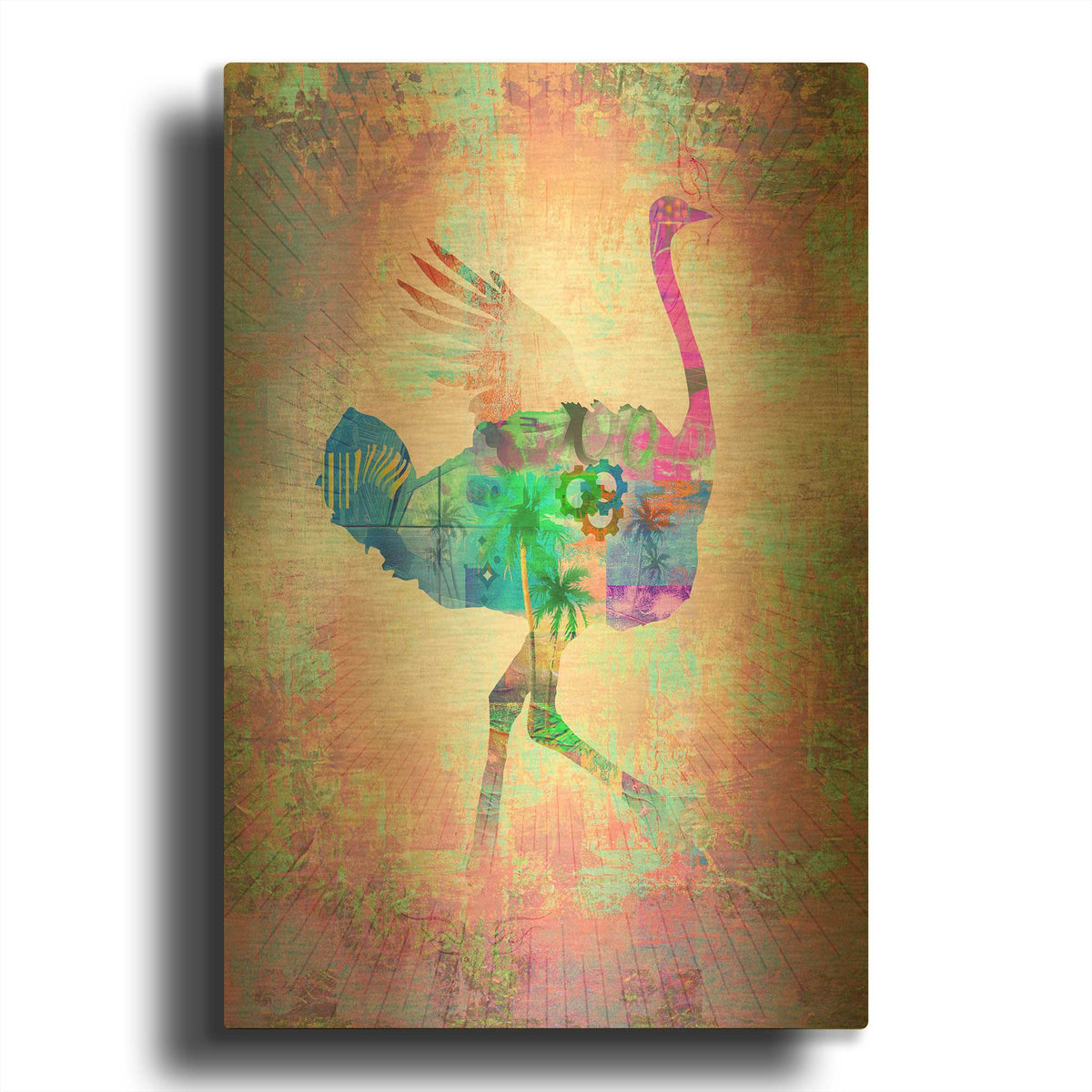 'Birdie' By Greg Simanson Gold Metal Wall Art