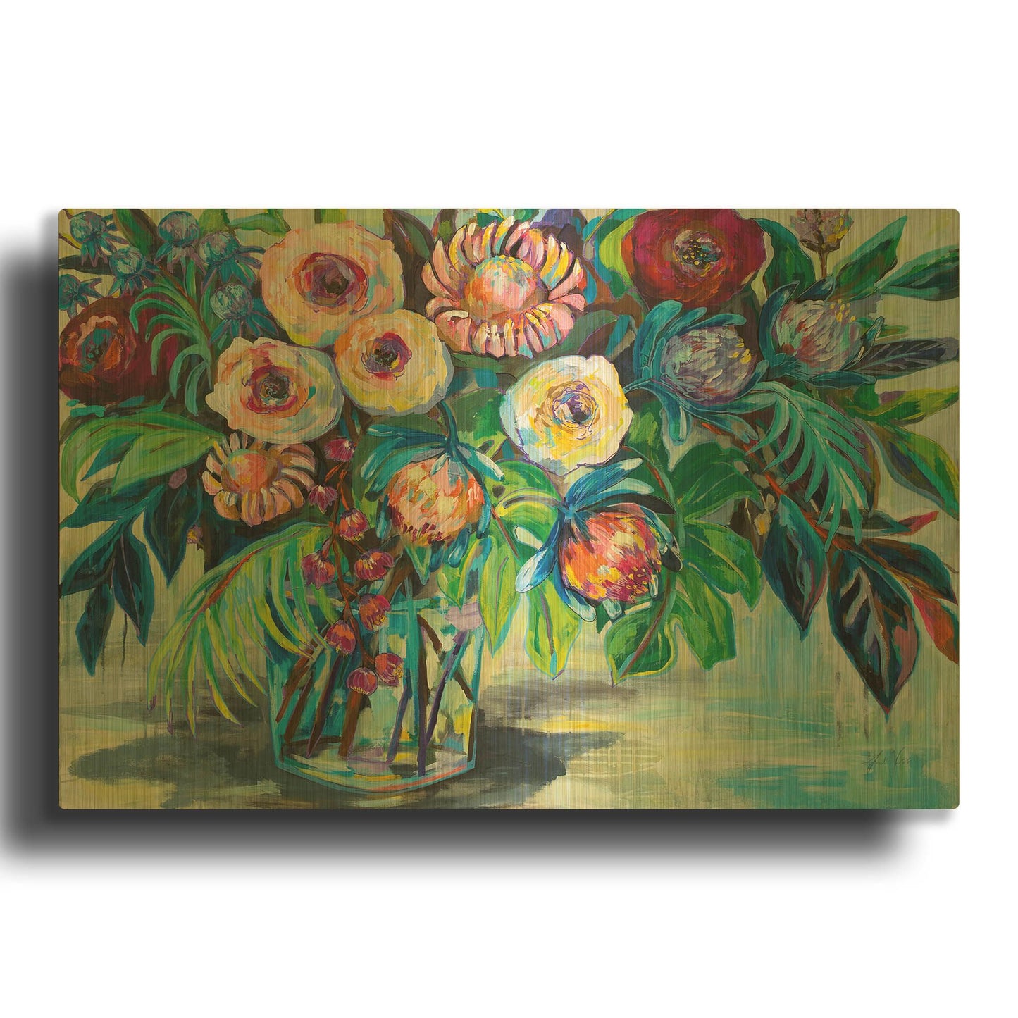 'Key West' By Jeanette Vertentes Gold Metal Wall Art