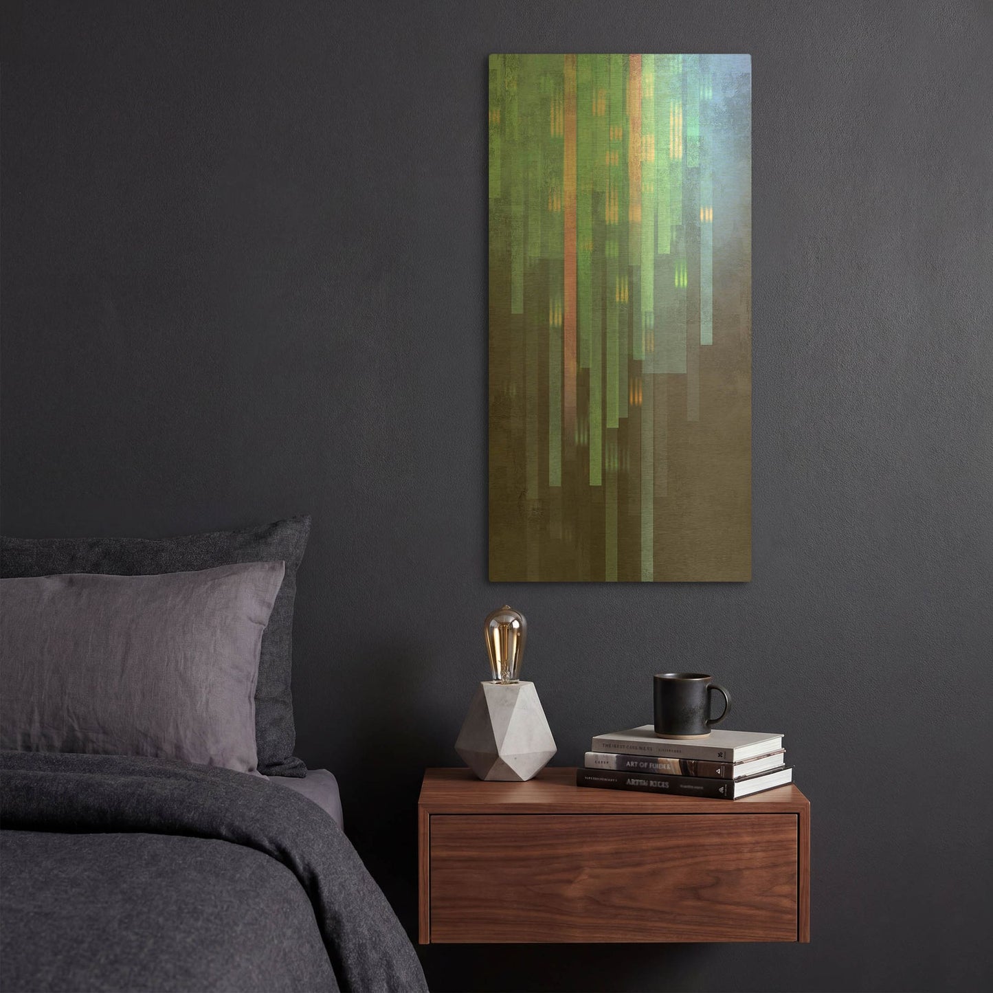 'Geometric 01' By Greg Simanson Gold Metal Wall Art