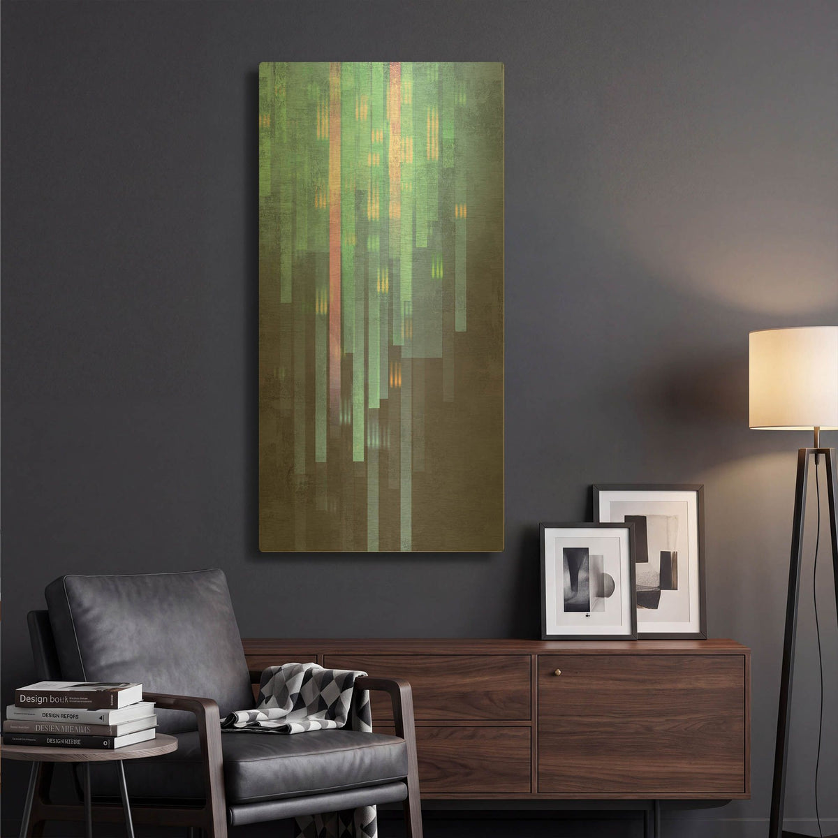 'Geometric 01' By Greg Simanson Gold Metal Wall Art