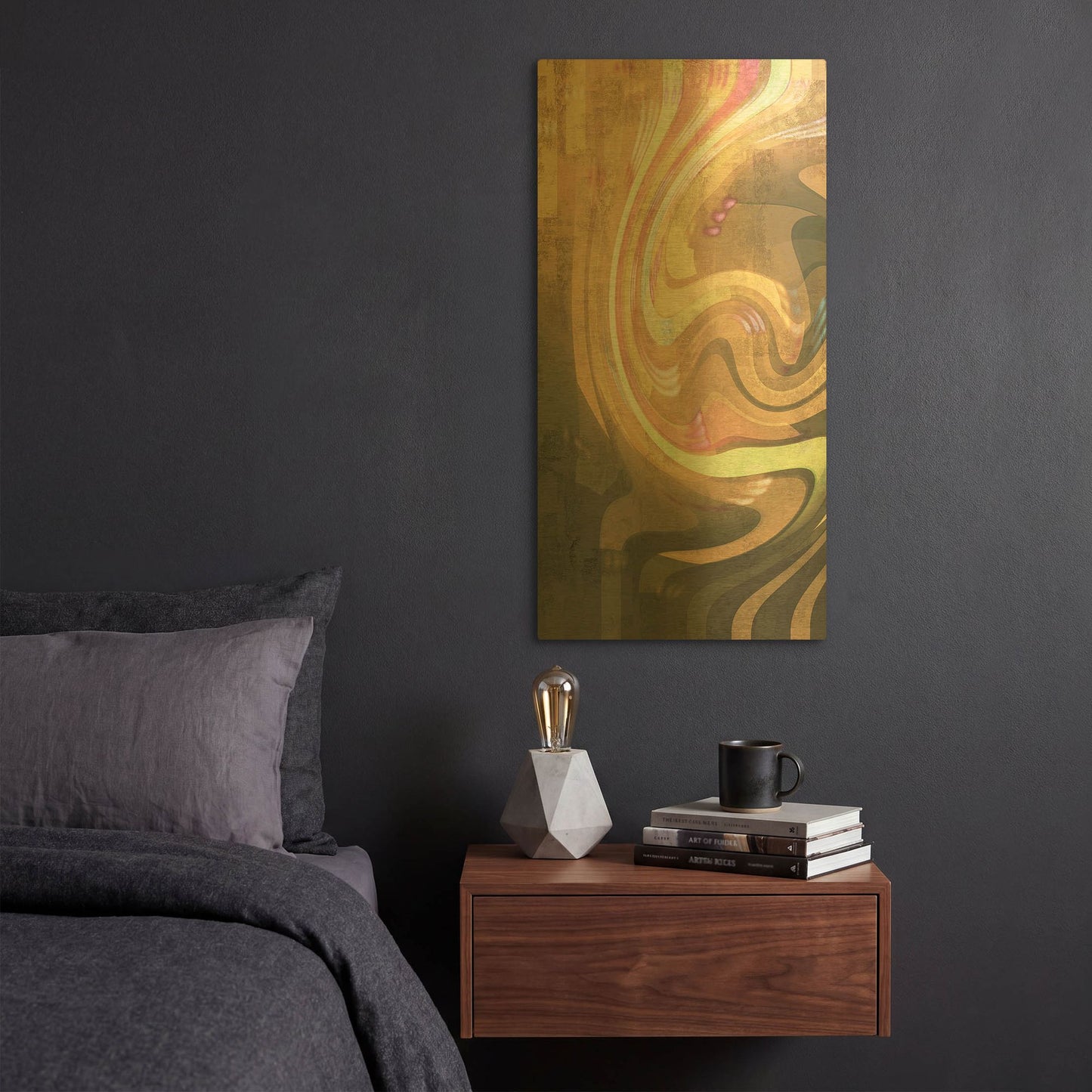 'Geometric 03' By Greg Simanson Gold Metal Wall Art