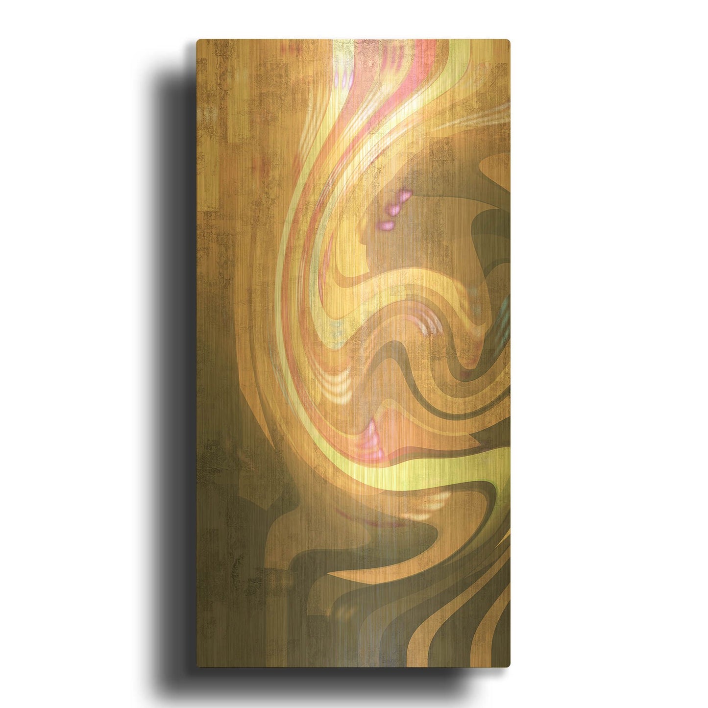 'Geometric 03' By Greg Simanson Gold Metal Wall Art