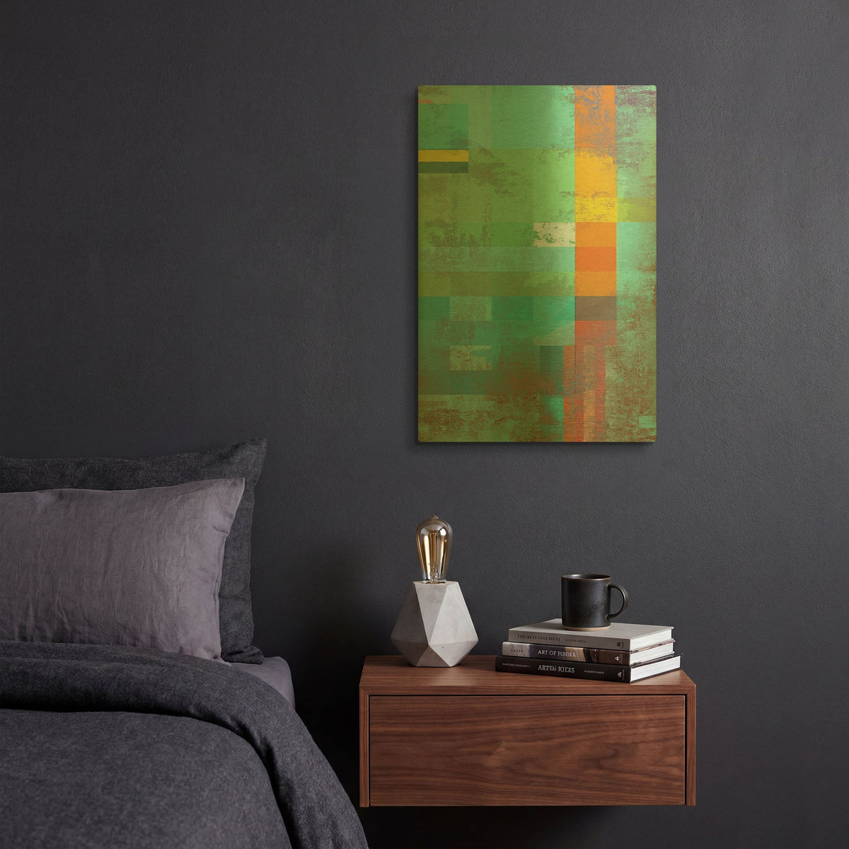 'Geometric 14' By Greg Simanson Gold Metal Wall Art