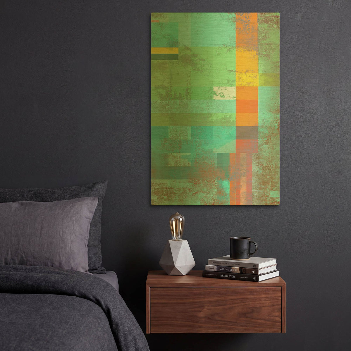 'Geometric 14' By Greg Simanson Gold Metal Wall Art