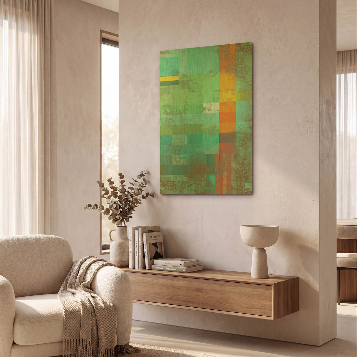 'Geometric 14' By Greg Simanson Gold Metal Wall Art