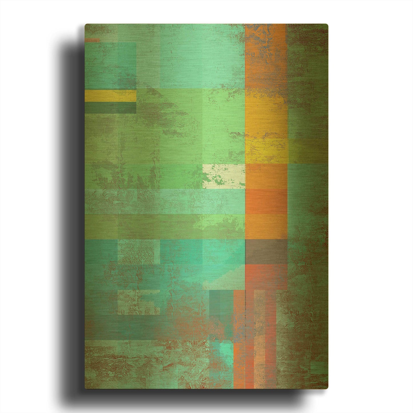 'Geometric 14' By Greg Simanson Gold Metal Wall Art