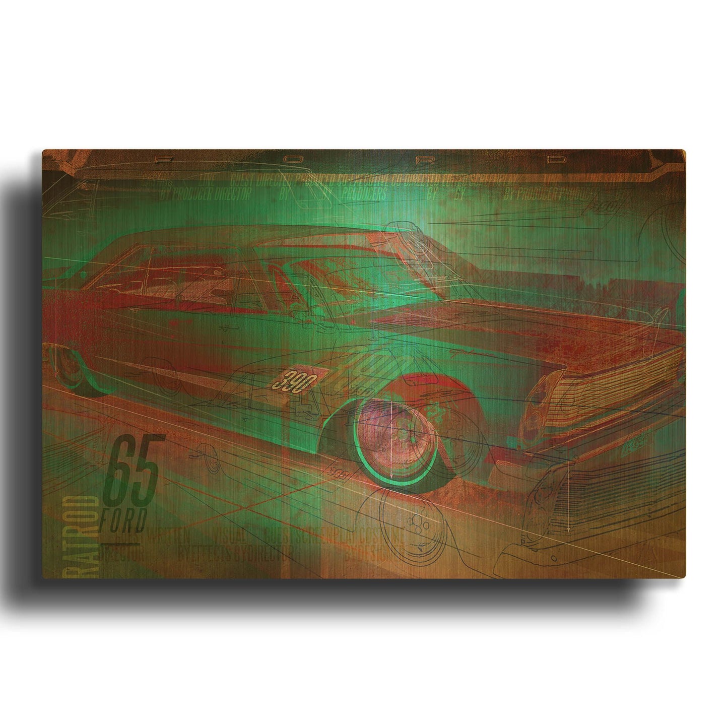 'Galaxie' By Greg Simanson Gold Metal Wall Art
