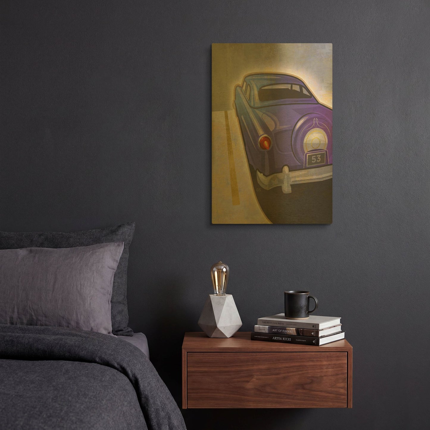 'Hotrod 53' By Greg Simanson Gold Metal Wall Art