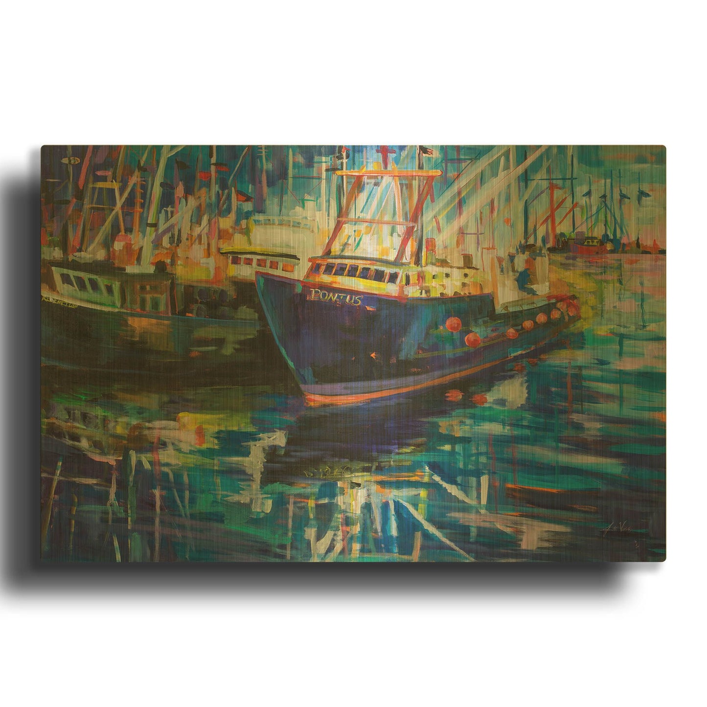 'In for the Night' By Jeanette Vertentes Gold Metal Wall Art