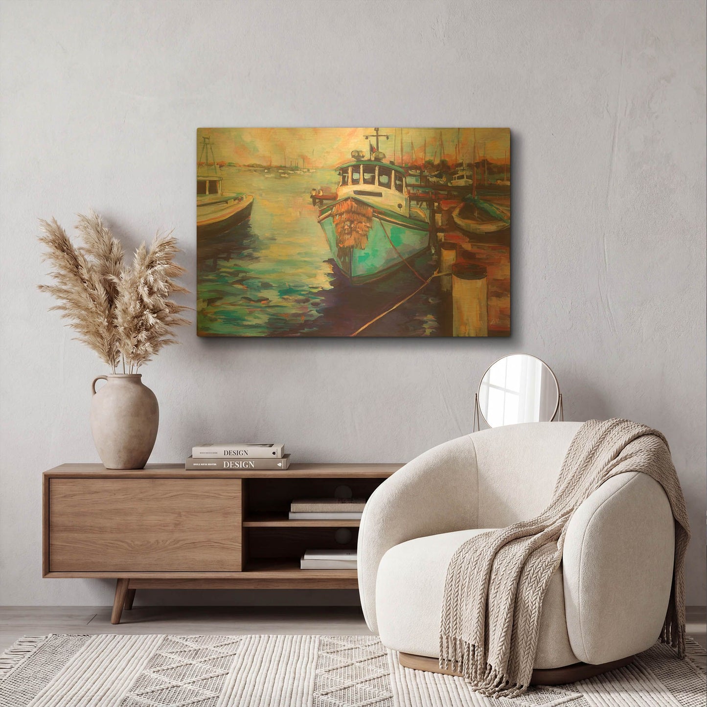 'At Fords' By Jeanette Vertentes Gold Metal Wall Art