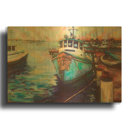'At Fords' By Jeanette Vertentes Gold Metal Wall Art