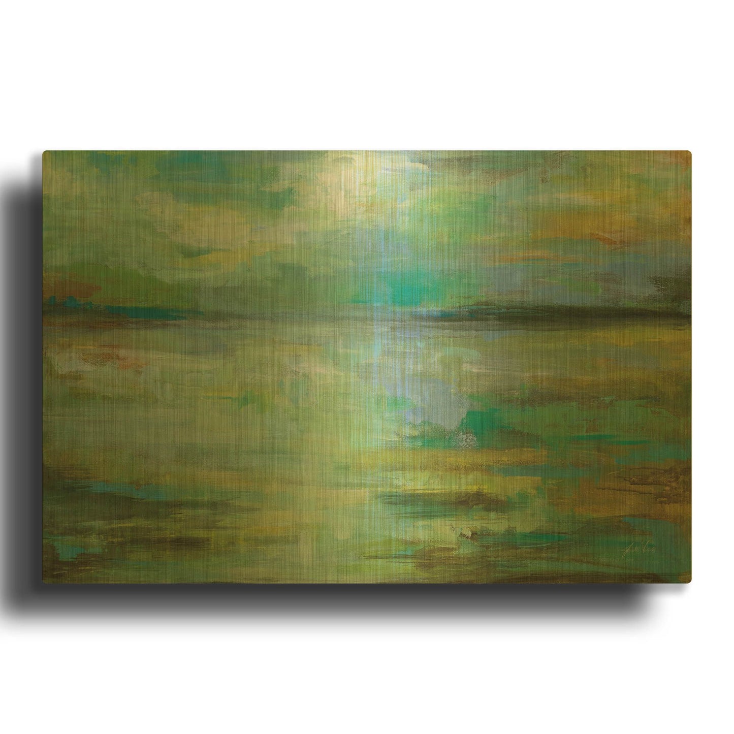 'Calm' By Jeanette Vertentes Gold Metal Wall Art