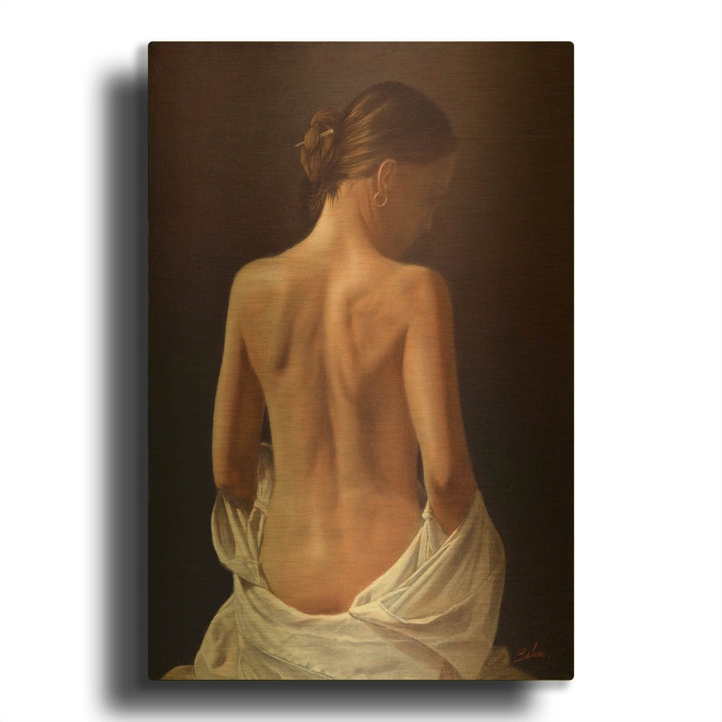 'Female Landscape' By John Silver Gold Metal Wall Art