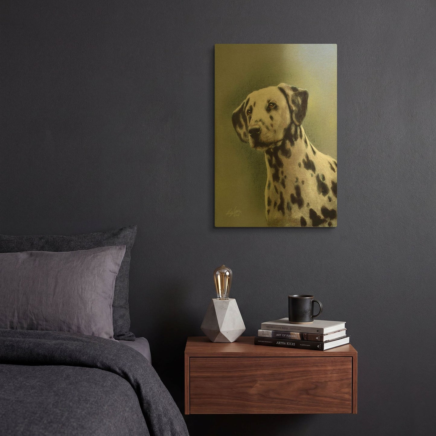 'Puppy Eyes Dalmatian' By John Silver Gold Metal Wall Art