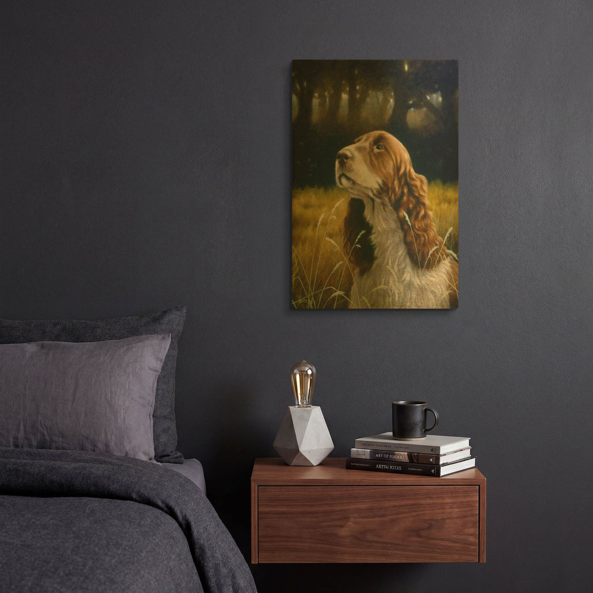 'Puppy Eyes' By John Silver Gold Metal Wall Art