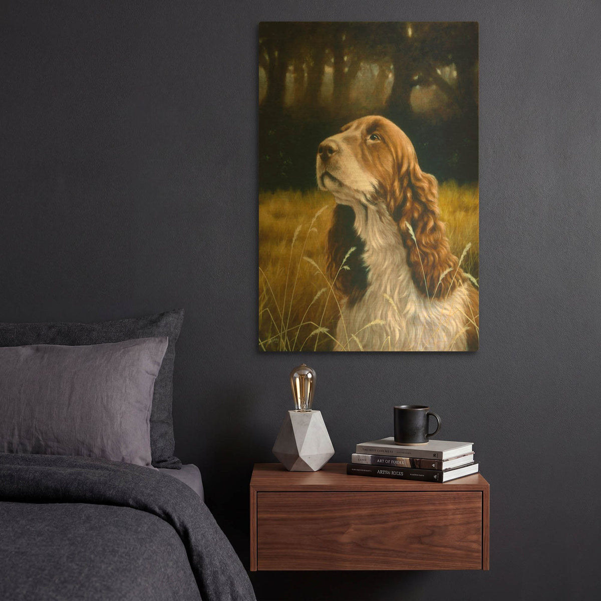 'Puppy Eyes' By John Silver Gold Metal Wall Art