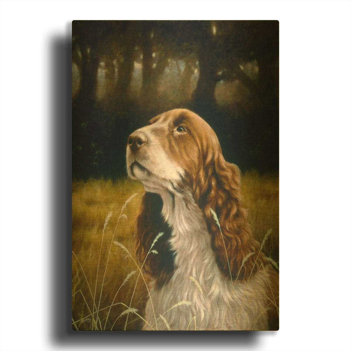 'Puppy Eyes' By John Silver Gold Metal Wall Art