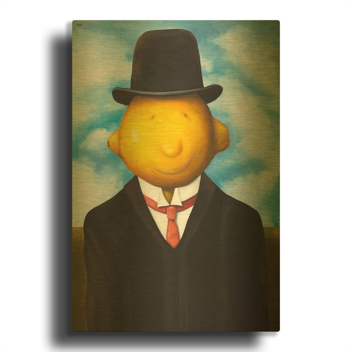 'Lemon Head' By Leah Saulnier Gold Metal Wall Art